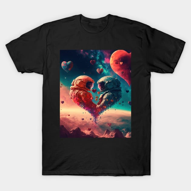 Love in space T-Shirt by MorningPanda